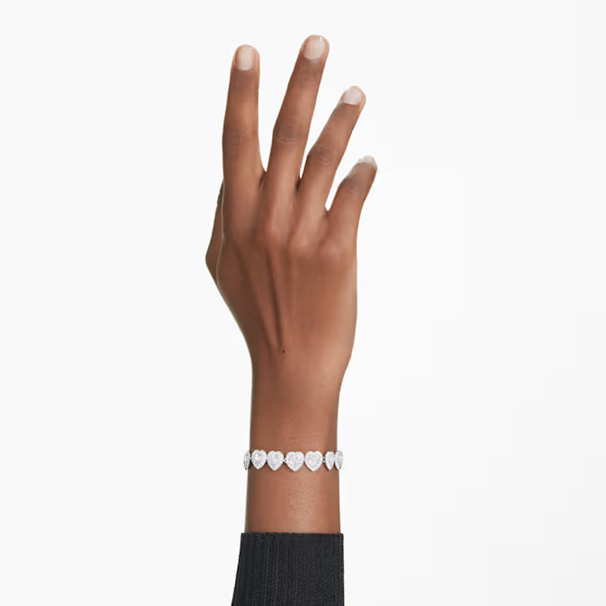 Swarovski Ariana Grande x Swarovski Bracelet Mixed Cuts, Heart, White, Rhodium Plated 5720860
