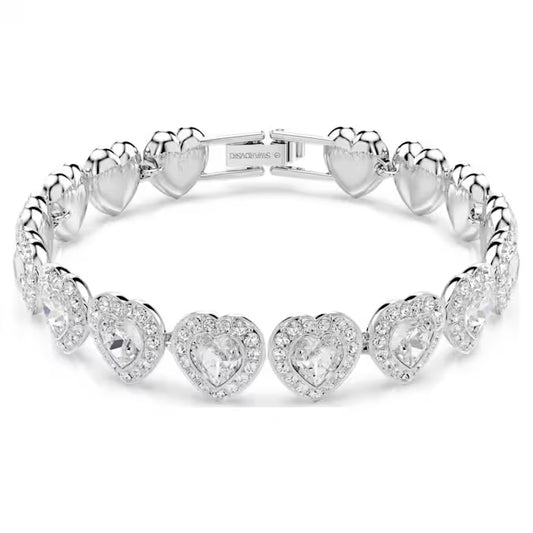 Swarovski Ariana Grande x Swarovski Bracelet Mixed Cuts, Heart, White, Rhodium Plated 5720860