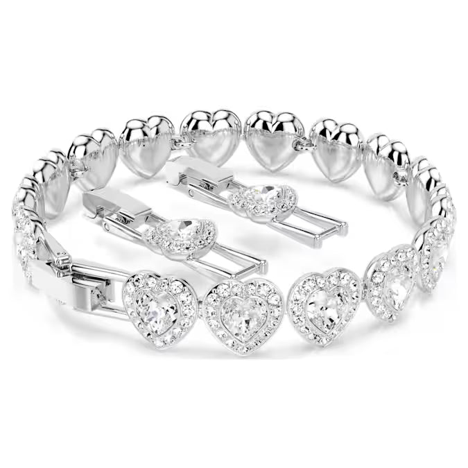 Swarovski Ariana Grande x Swarovski Bracelet Mixed Cuts, Heart, White, Rhodium Plated 5720860