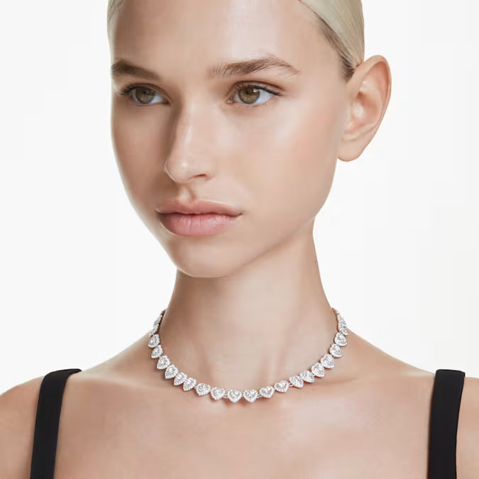 Swarovski Ariana Grande x Swarovski necklace Mixed cuts, Heart, White, Rhodium plated 5720857