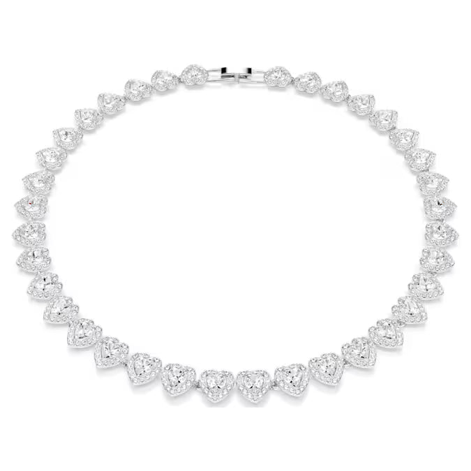Swarovski Ariana Grande x Swarovski necklace Mixed cuts, Heart, White, Rhodium plated 5720857