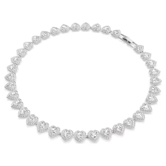 Swarovski Ariana Grande x Swarovski necklace Mixed cuts, Heart, White, Rhodium plated 5720857