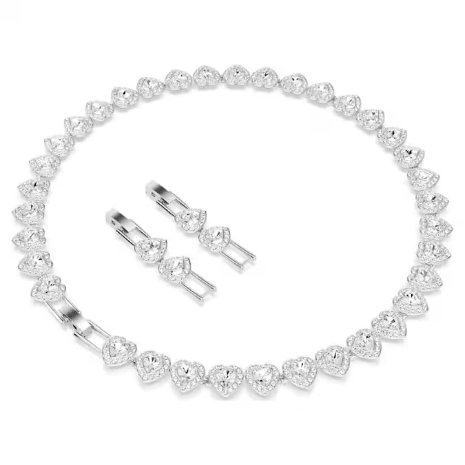 Swarovski Ariana Grande x Swarovski necklace Mixed cuts, Heart, White, Rhodium plated 5720857