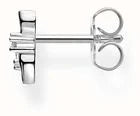 Thomas Sabo Sterling Silver Single Ear Stud LEAF With White Zirconia Stones H2222-051-14
