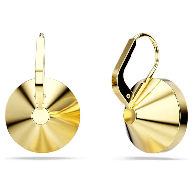 Swarovski Bella Drop Earrings Round Cut, Red, Gold-Tone Plated 5724288