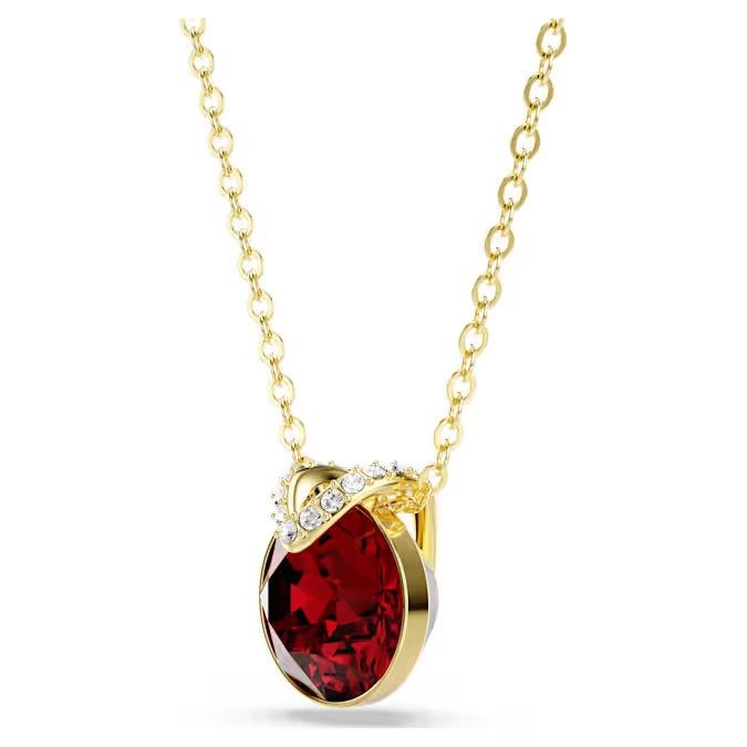 Swarovski Bella V Pendant Round Cut, Red, Gold-Tone Plated 5724287