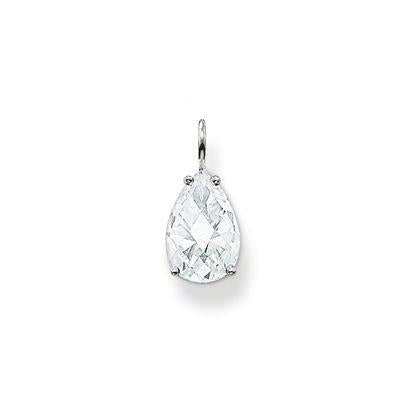 Thomas Sabo Glam And Soul Sterling Silver Cubic Zirconia Tear Drop Pendant PE523-051-14