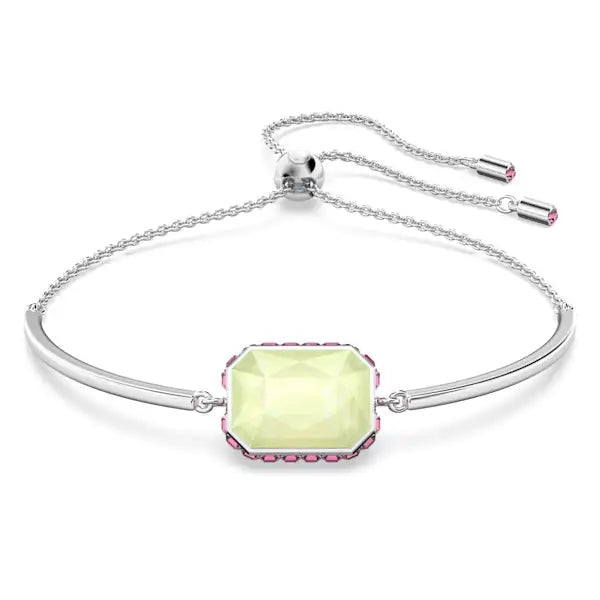 Swarovski Chroma bracelet Octagon cut, Multicoloured, Rhodium plated 5616642