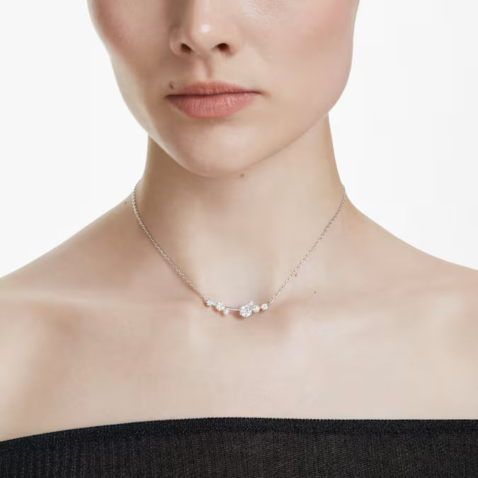 Swarovski Constella necklace Crystal pearl, Round cuts, White, Rhodium plated 5705626