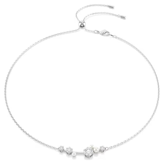 Swarovski Constella necklace Crystal pearl, Round cuts, White, Rhodium plated 5705626