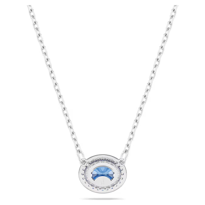 Swarovski Constella necklace Oval cut, Blue, Rhodium plated 5671809