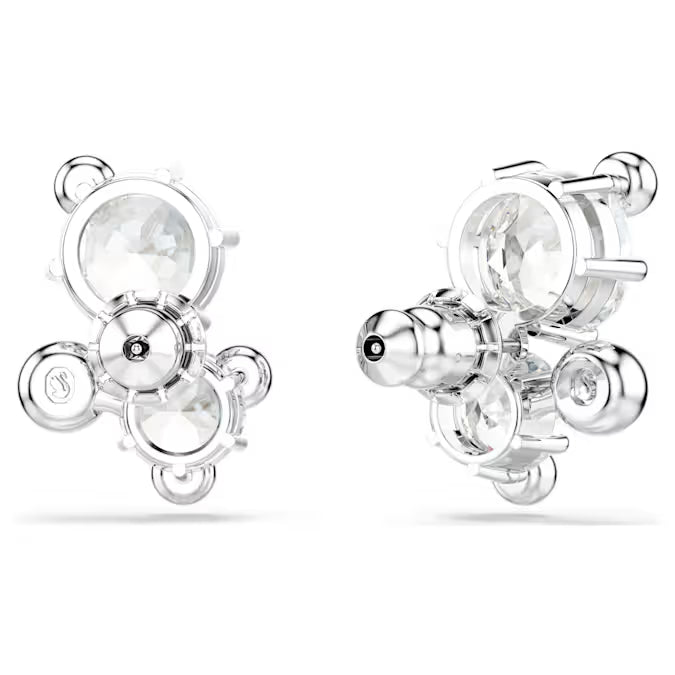 Swarovski Constella Stud Earrings Round Cut, White, Rhodium Plated 5732253