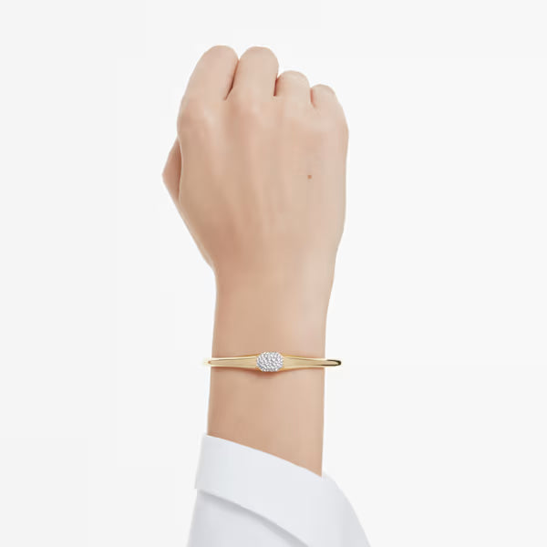 Swarovski Dextera Bangle Round Cut, White, 18K Gold Finish 5724597