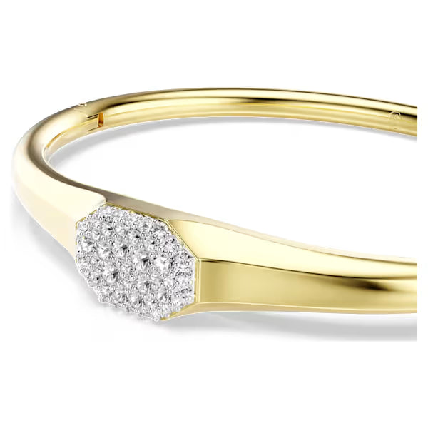 Swarovski Dextera Bangle Round Cut, White, 18K Gold Finish 5724597