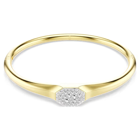 Swarovski Dextera Bangle Round Cut, White, 18K Gold Finish 5724597