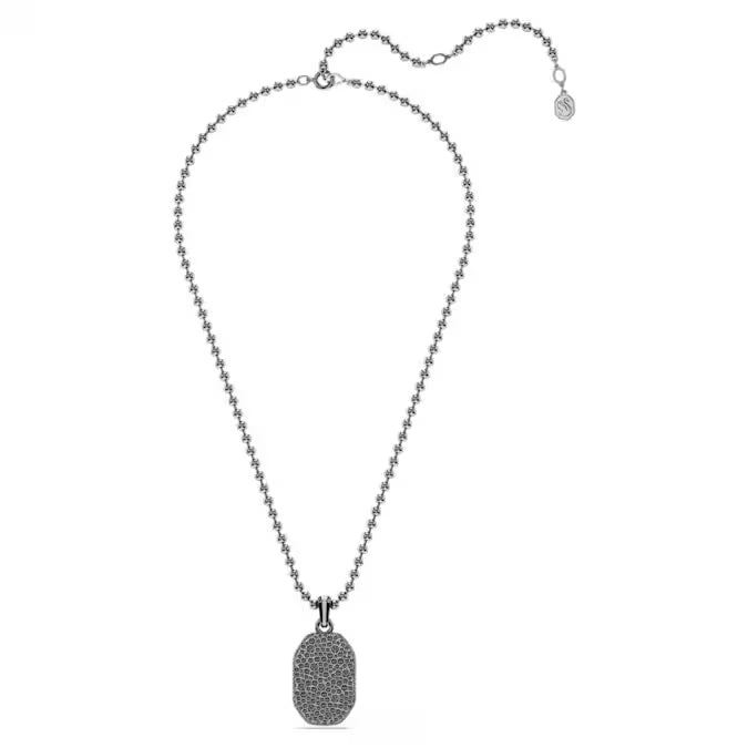 Swarovski Dextera Pendant Octagon Shape, Round Cut, Black, Ruthenium Plated 5724595