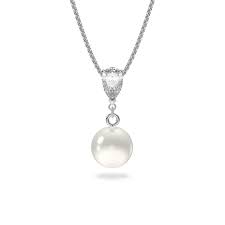 Swarovski Treasure Pearl Y Necklace, White, Rhodium plated 5559409