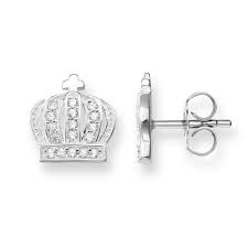 Silver Crown Ear Studs H1879-051-14