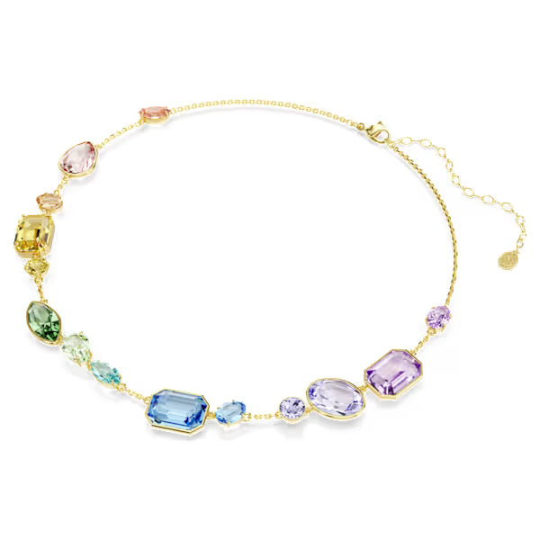 Swarovski Gema Necklace Mixed Cuts, Multicoloured, 18k Gold-Plated Finish 5741584