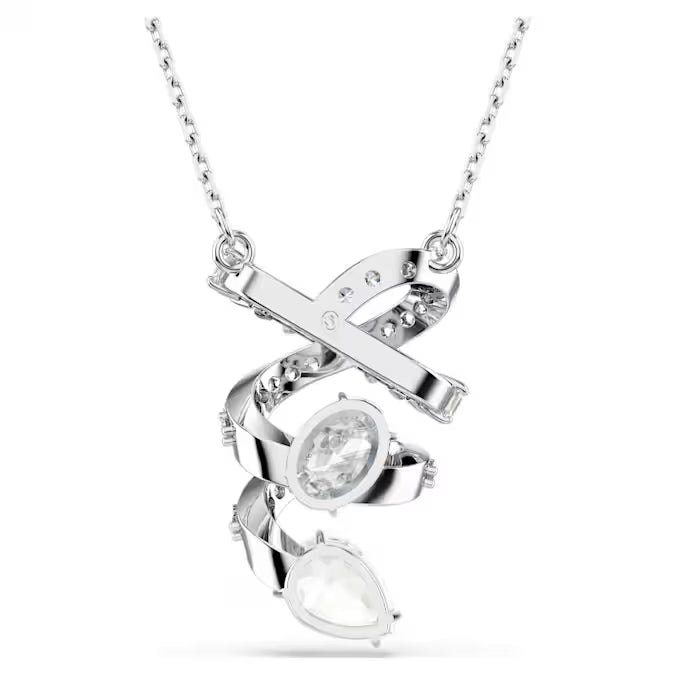 Swarovski Hyperbola Pendant Mixed Cuts, White, Rhodium Plated 5698547