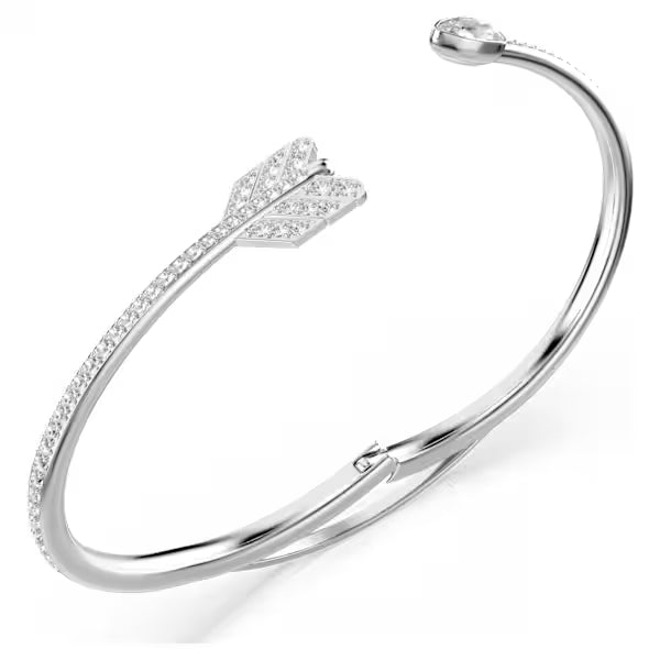 Swarovski Idyllia Bangle Mixed Cuts, Arrow, White, Rhodium Plated 5737264 5737263