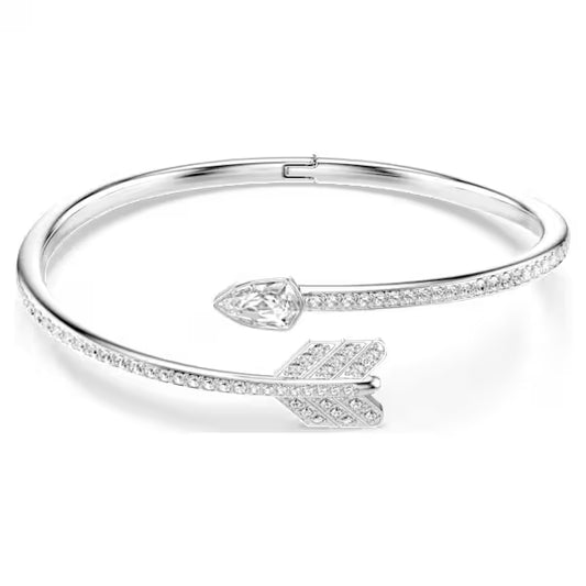 Swarovski Idyllia Bangle Mixed Cuts, Arrow, White, Rhodium Plated 5737264 5737263