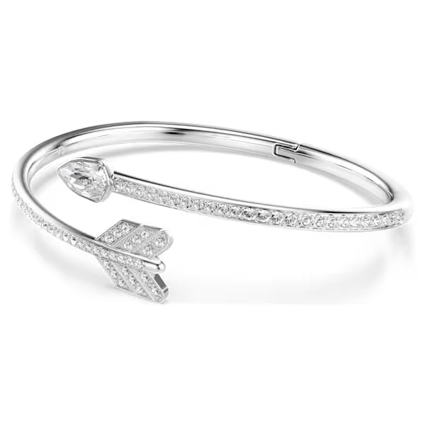 Swarovski Idyllia Bangle Mixed Cuts, Arrow, White, Rhodium Plated 5737264 5737263