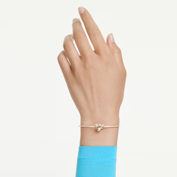 Swarovski Idyllia Bangle Mixed Cuts, Bee, Multicoloured, 18k Gold-Plated Finish 5742679