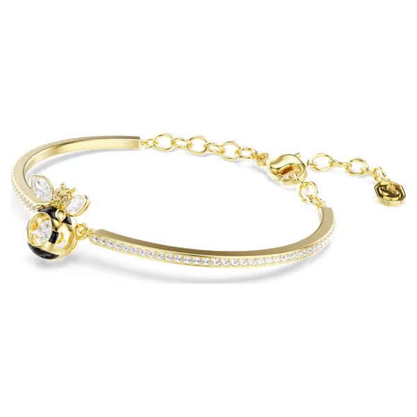Swarovski Idyllia Bangle Mixed Cuts, Bee, Multicoloured, 18k Gold-Plated Finish 5742679