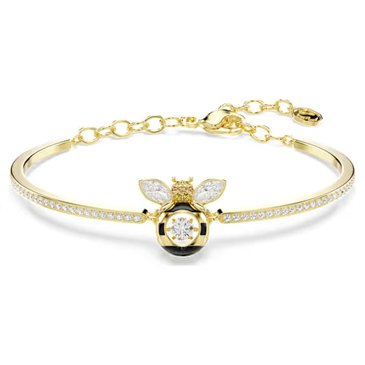 Swarovski Idyllia Bangle Mixed Cuts, Bee, Multicoloured, 18k Gold-Plated Finish 5742679