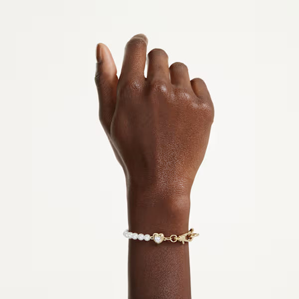 Swarovski Idyllia Bracelet Crystal Pearl, White, 18k Gold-Plated Finish 5737299