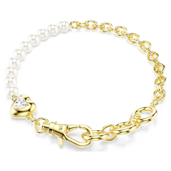 Swarovski Idyllia Bracelet Crystal Pearl, White, 18k Gold-Plated Finish 5737299