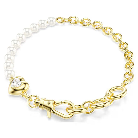 Swarovski Idyllia Bracelet Crystal Pearl, White, 18k Gold-Plated Finish 5737299