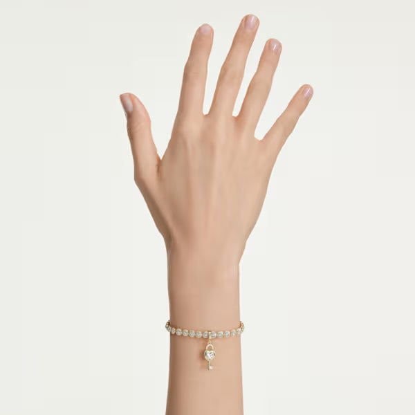 Swarovski Idyllia Charm Mixed Cuts, Heart with Key, White, 18k Gold-Plated finish 5742959