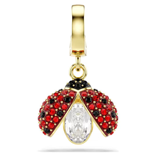Swarovski Idyllia Charm Mixed Cuts, Ladybird, Red, 18k Gold-Plated finish 5743138