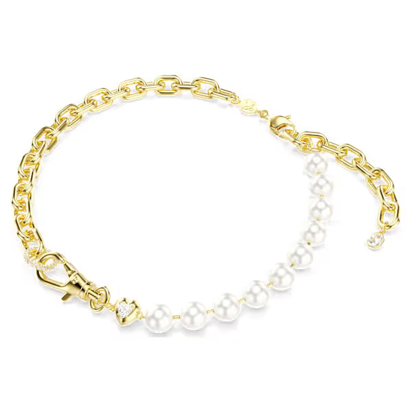 Swarovski Idyllia Necklace Crystal Pearl, White, 18k Gold-Plated finish 5743993