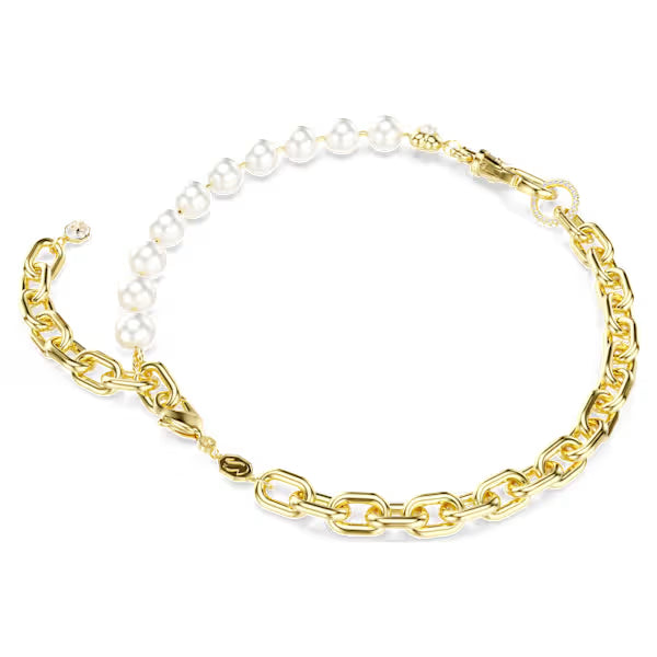Swarovski Idyllia Necklace Crystal Pearl, White, 18k Gold-Plated finish 5743993