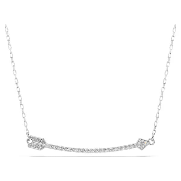 Swarovski Necklace Idyllia Pendant Mixed Cuts, Arrow, White, Rhodium Plated 5737293