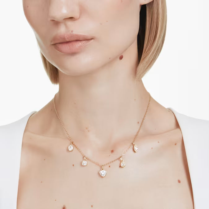 Swarovski Imber Necklace Mixed Cuts, White, Gold-Tone Plated 5705463