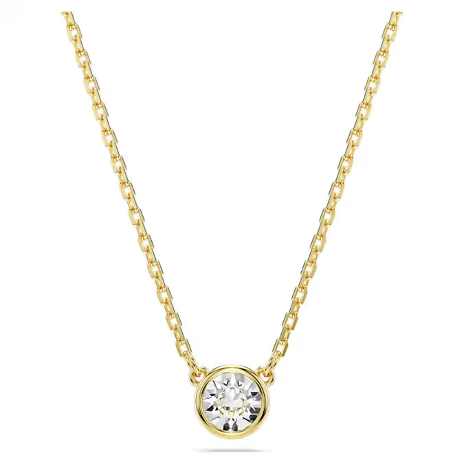 Swarovski Imber Pendant Round Cut, White, Gold-Tone Plated 5684511