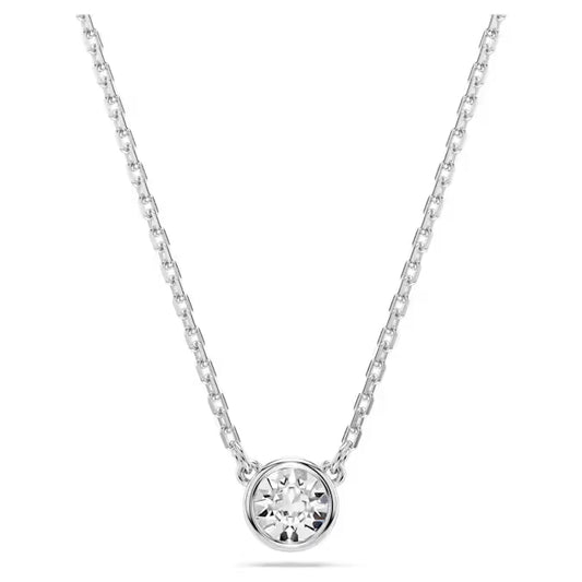 Swarovski Imber Pendant Round Cut, White, Rhodium Plated 5696039