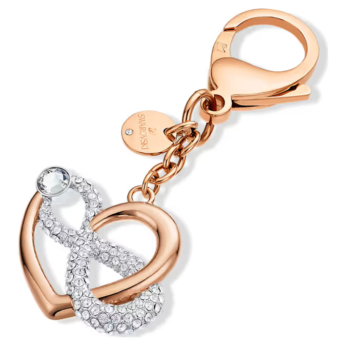 Swarovski Infinite Gag Charm Infinity and Heart, White, Mixed Metal Finish 5530885