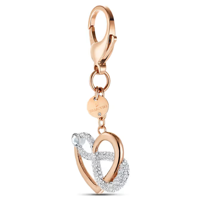 Swarovski Infinite Gag Charm Infinity and Heart, White, Mixed Metal Finish 5530885