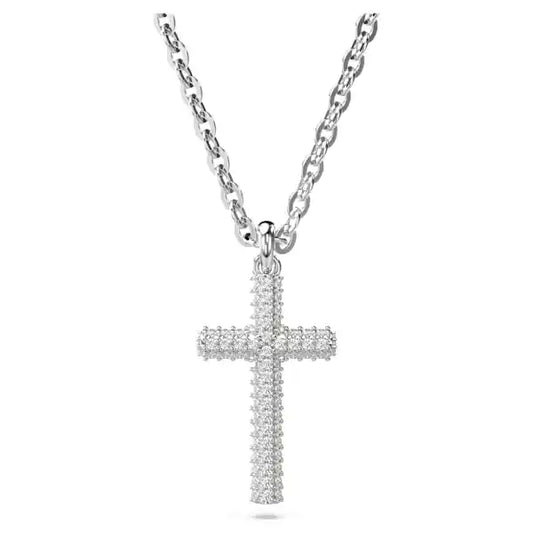 Swarovski Insigne pendant Pavé, Cross, White, Rhodium plated 5675577