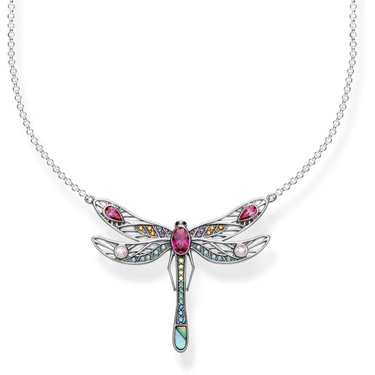 Thomas Sabo Silver Large Dragonfly Necklace KE1838-998-7-l45v