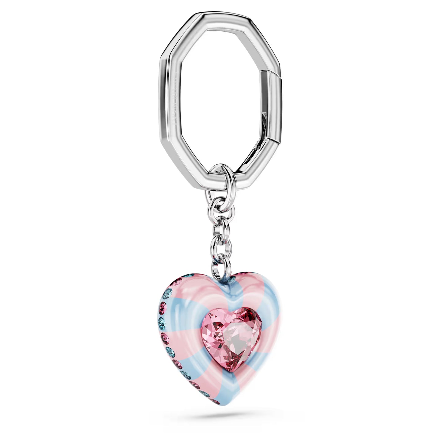 Swarovski Key Ring Heart Cut, Heart, Multicolored, Rhodium Plated 5713882