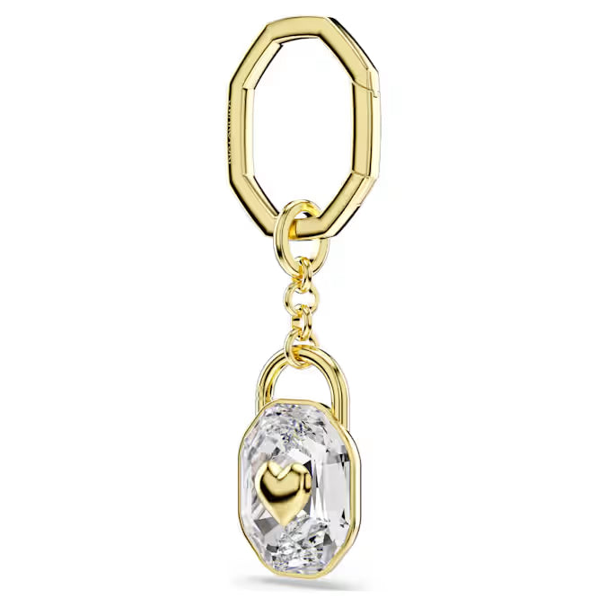 Swarovski Key Ring Oval Cut, White, Gold-Tone Plated 5733765