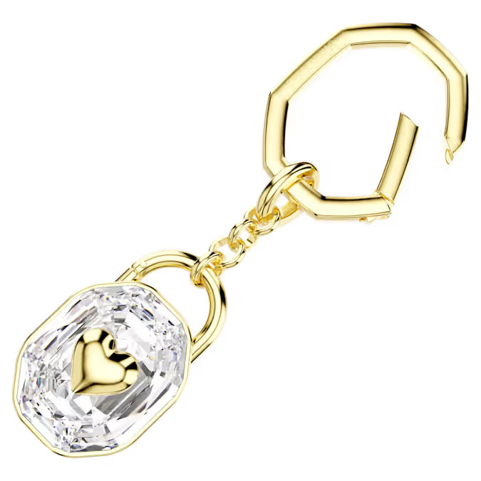 Swarovski Key Ring Oval Cut, White, Gold-Tone Plated 5733765