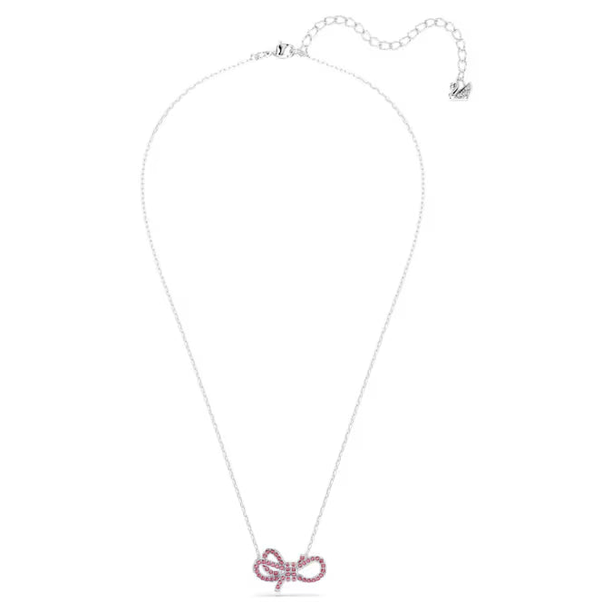 Swarovski Lifelong Bow Pendant Bow, Pink, Rhodium Plated 5723556