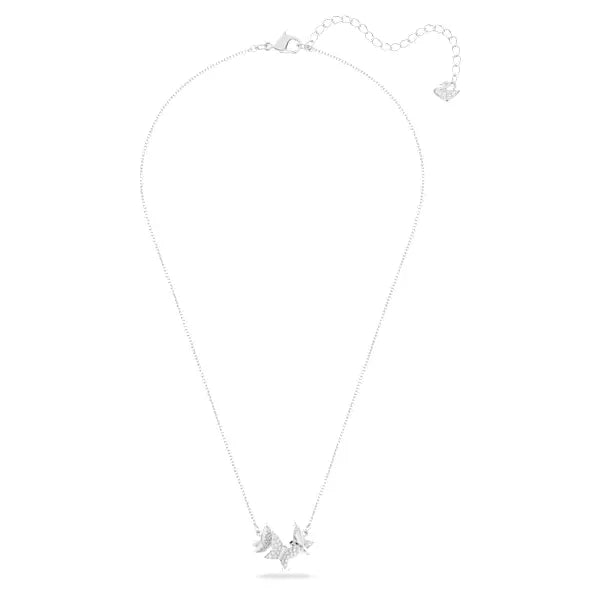 Swarovski Lilia necklace Butterfly, White, Rhodium plated 5636421